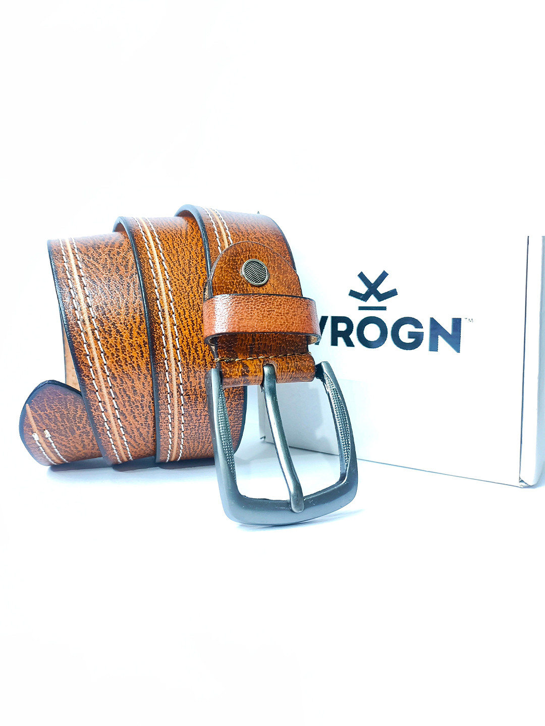 WROGN Men Casual Leather Wide Belt