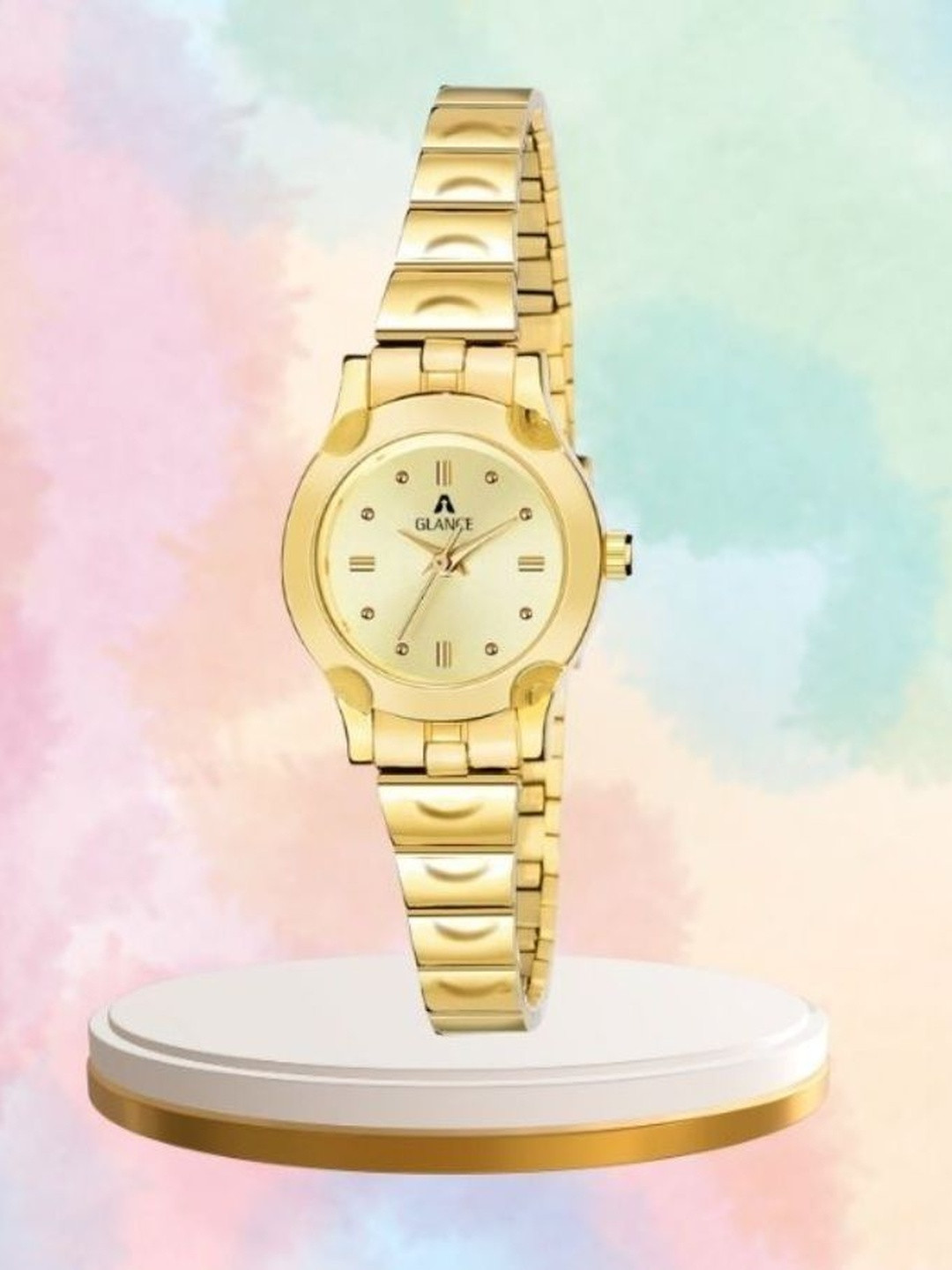 Aglance Women Embellished Dial & Straps Analogue Watch New556_8019ym01