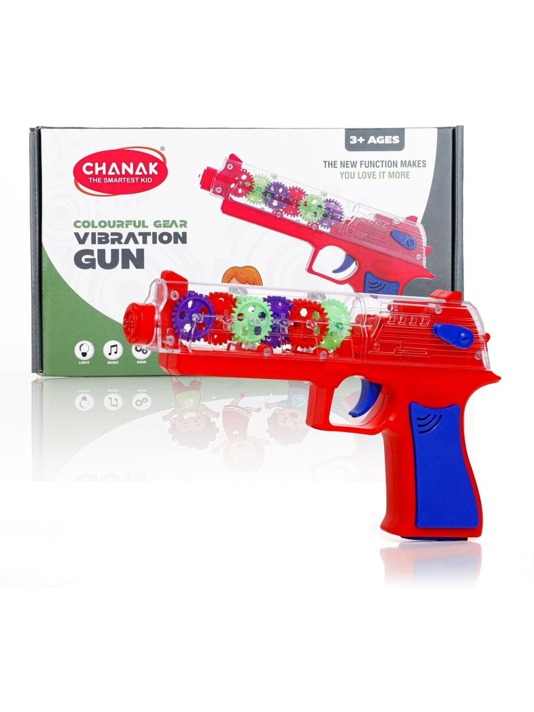 CHANAK Kids Gear Gun Toy With Lights