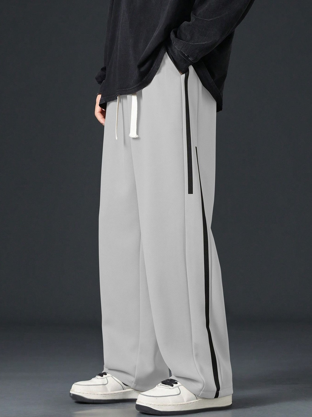 KAJARU Men Stain Resistant Relaxed Fit Trousers