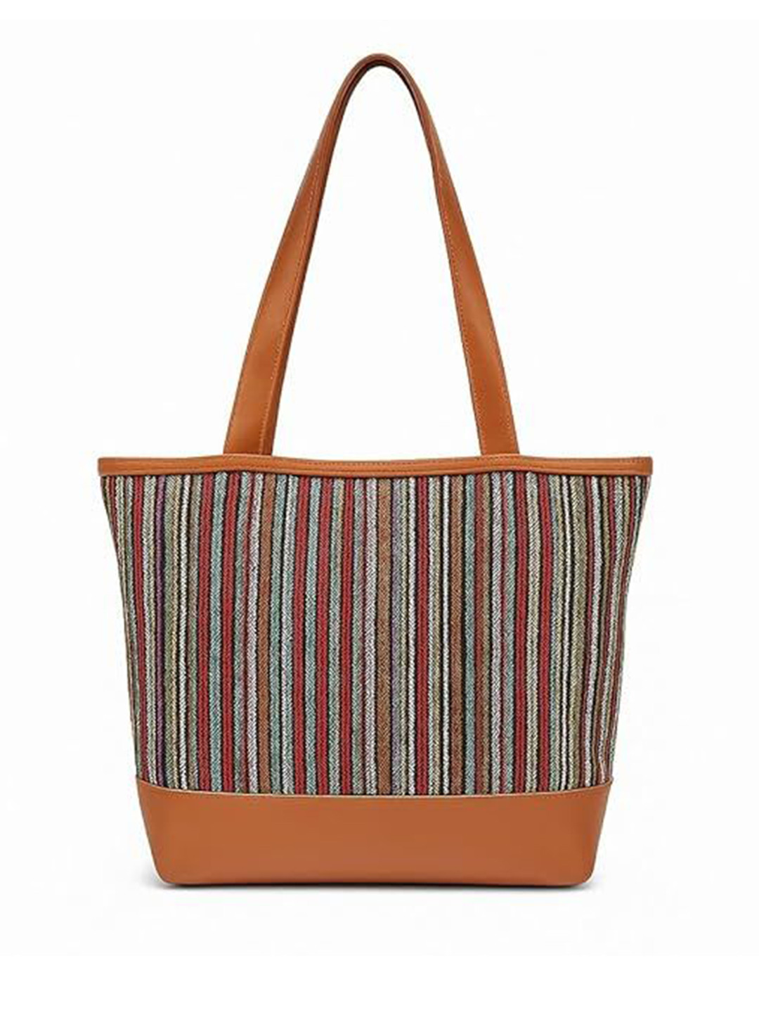 The Purani Jeans Self Design Denim Handheld Tote Bag With Applique