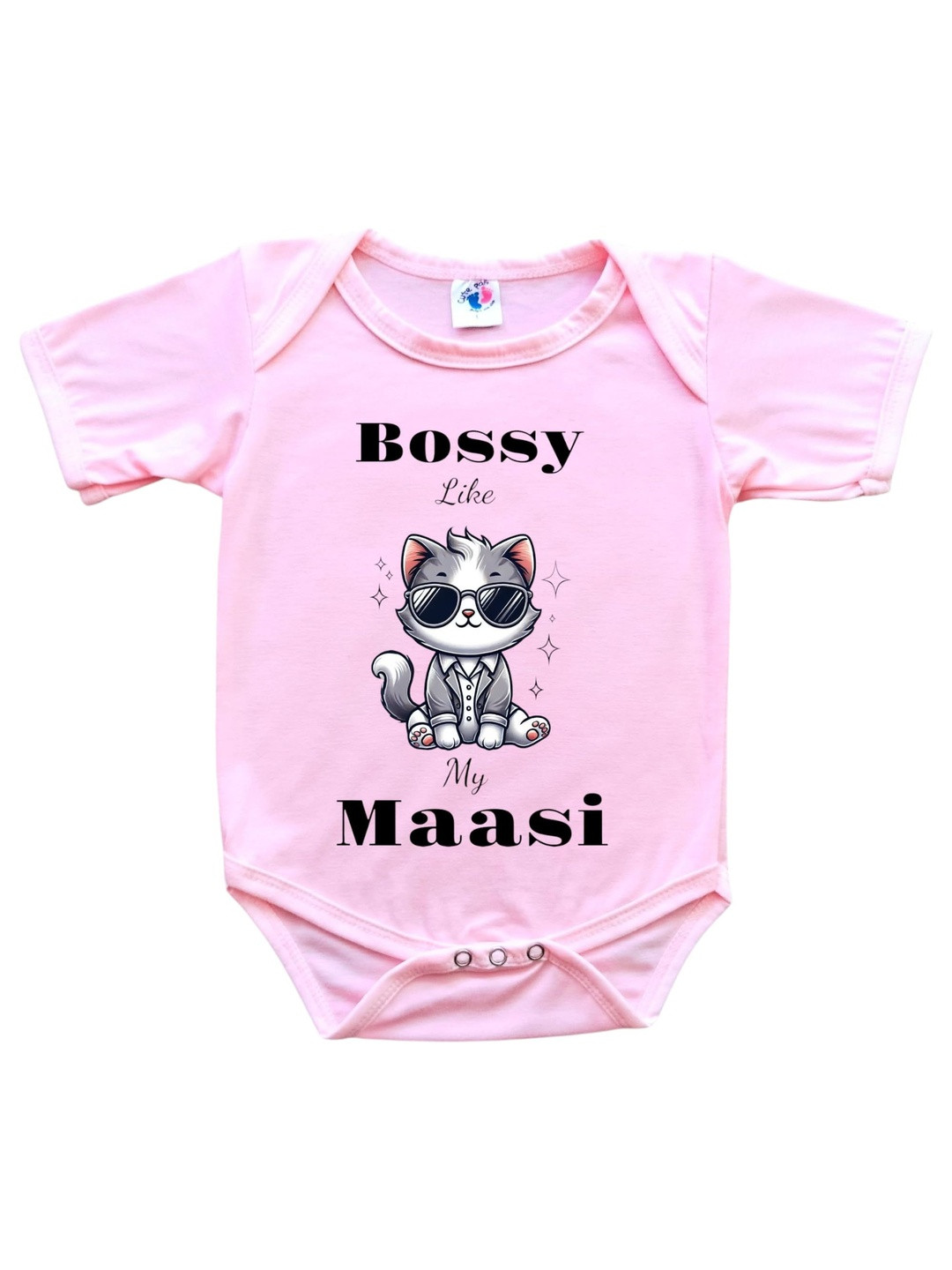 Cute Pals Infants Bossy Like My Maasi Printed Cotton Bodysuits