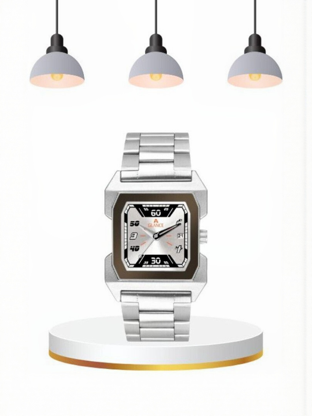 Aglance Unisex Square Dial & Metal Straps Analogue Watch JK_MK_124JK_AGNew397_AG1574SM01