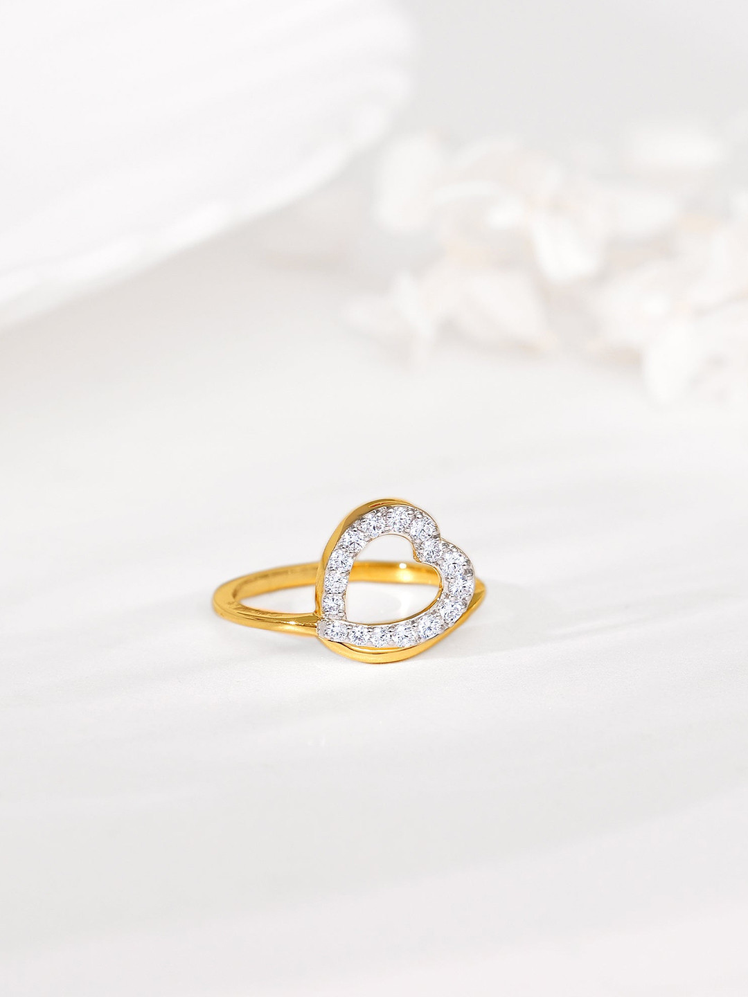 GIVA Gold Love Pop Diamond Ring-2.494 gms