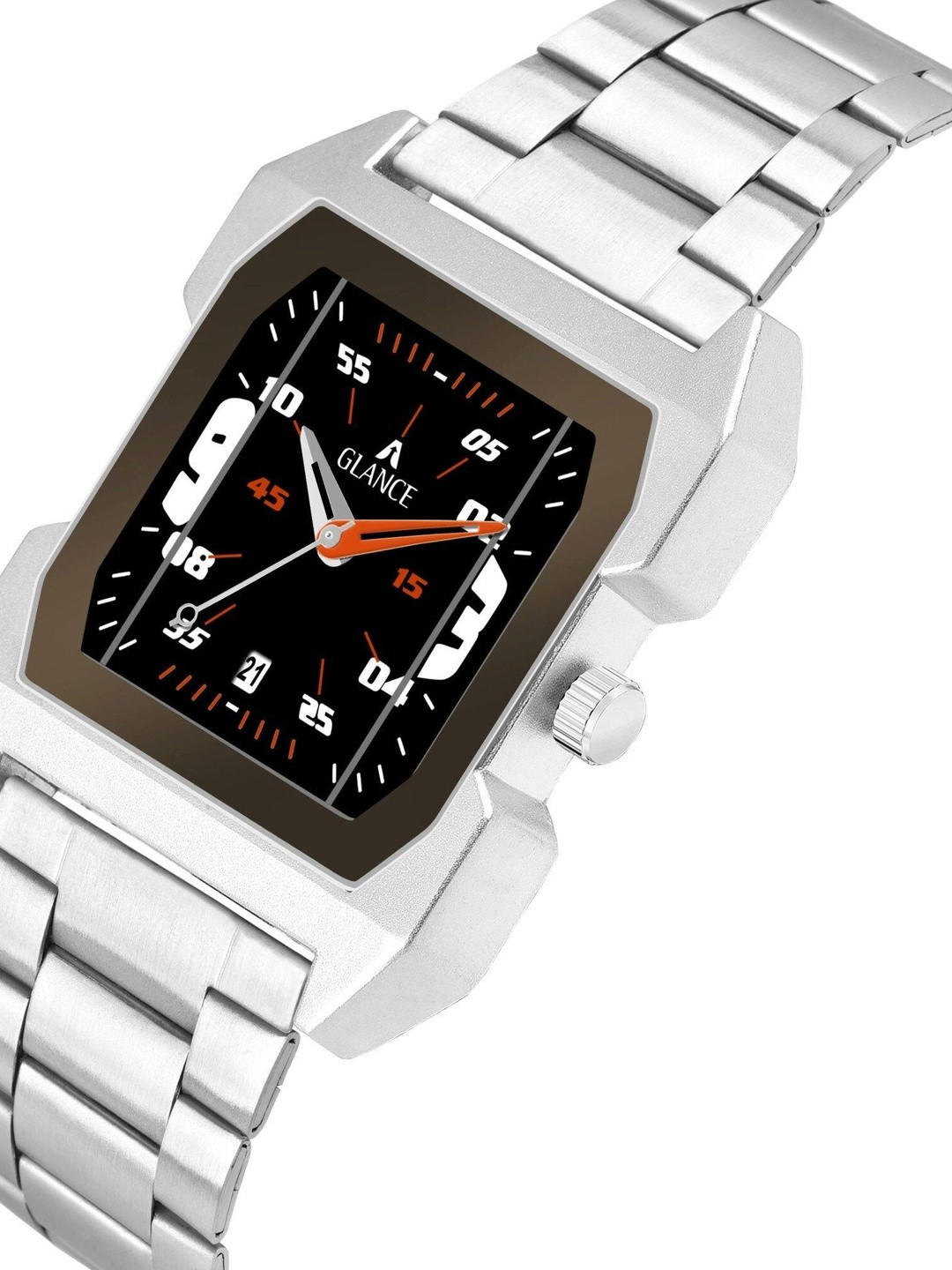 Aglance Unisex Rectangular Dial & Straps Analogue Watch New293_AG1574SM02