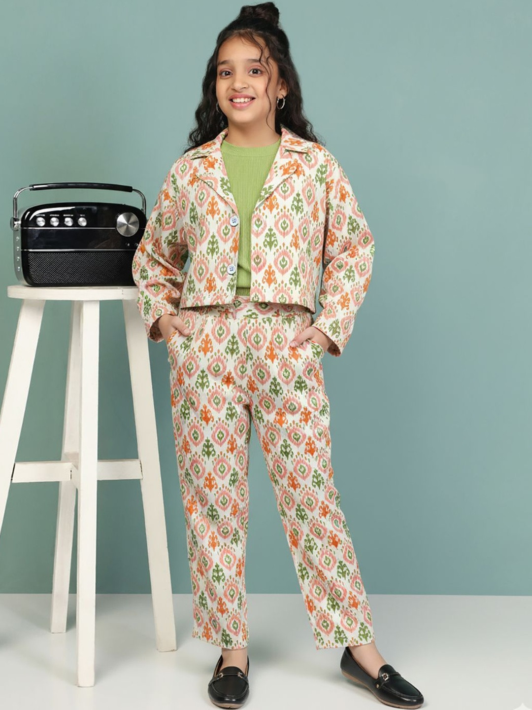 BAESD Girls Round Neck Tank Top & Trouser With Jacket