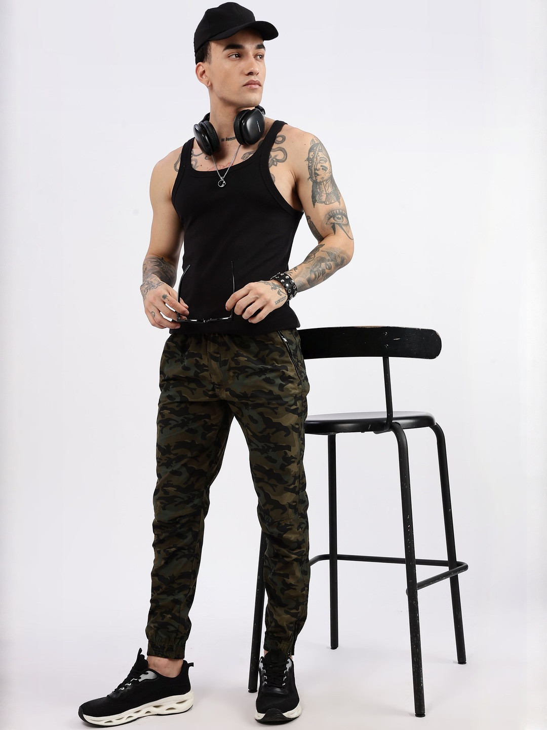 24 Street Men Camouflage Cotton Joggers Track Pant