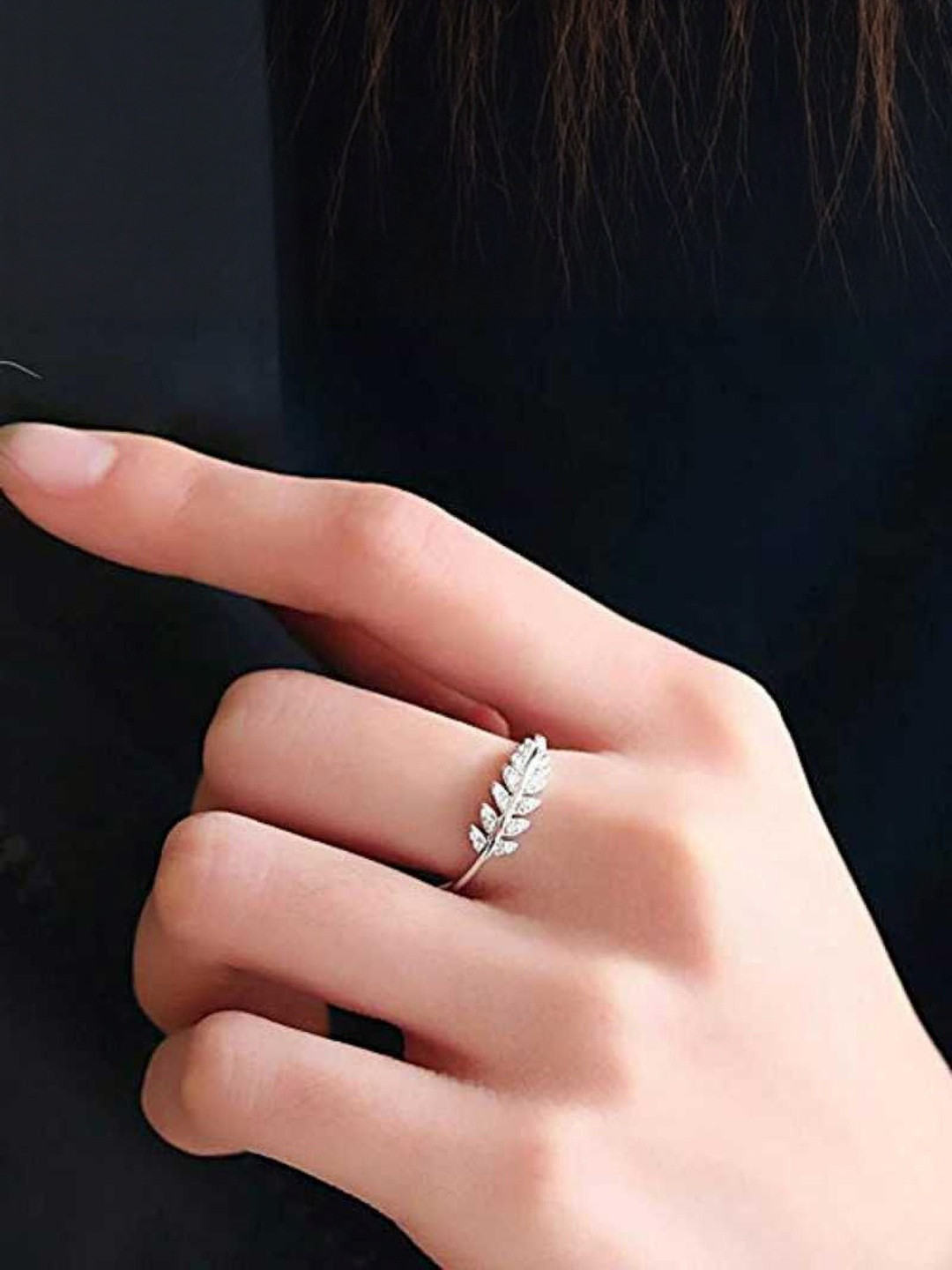 J.S ENTERPRISES Unisex Feather Design Finger Ring