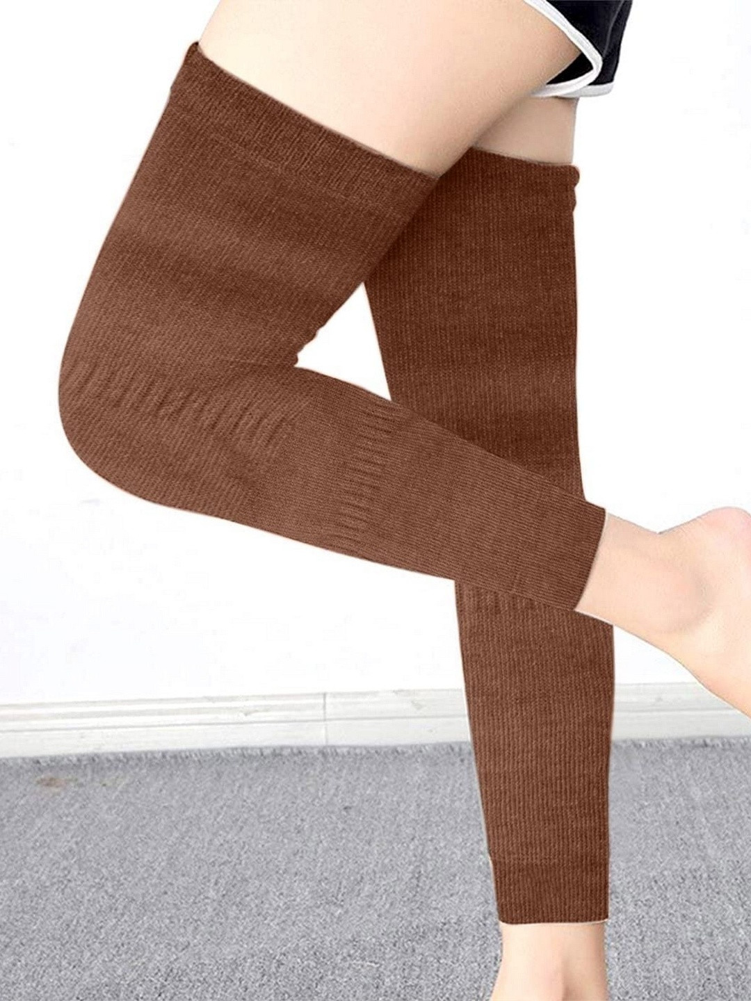 Infispace Women Ribbed Knee-Length Leg Warmer Socks
