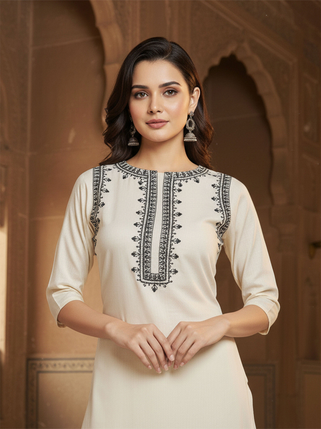 Royal Export Women Ethnic Motifs Pure Cotton Kurta with Trousers
