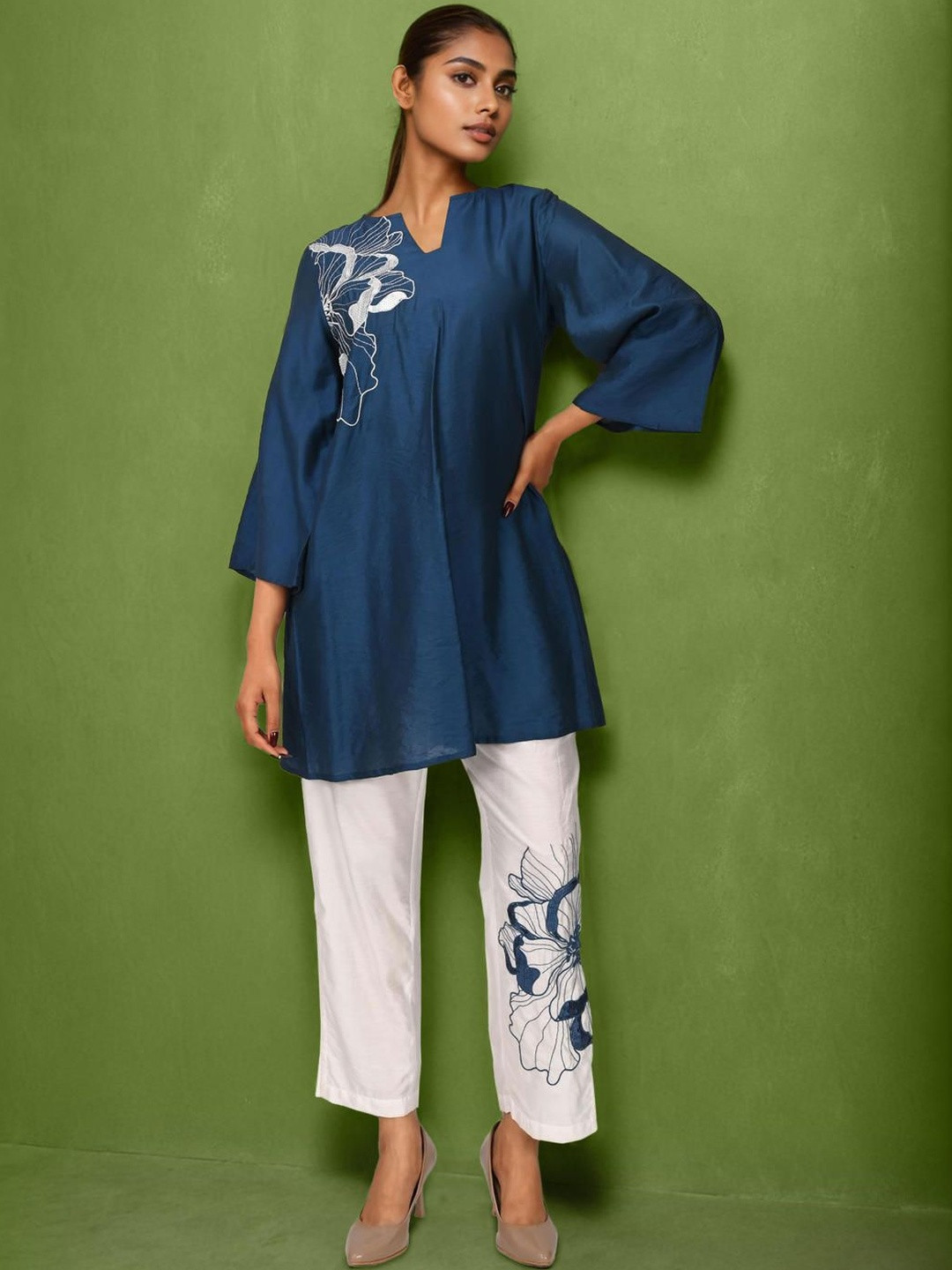 Dora Dori Embroidery Top & Trousers  Co-Ords
