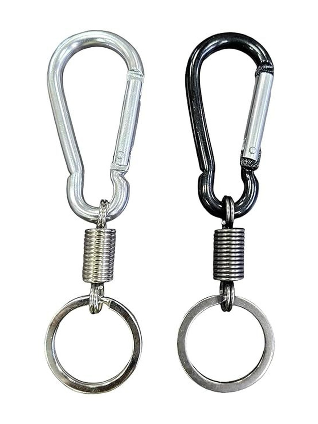 AUGEN Unisex Set Of 2 Lanyard Snap Hook Metal Key Chains With Key Rings