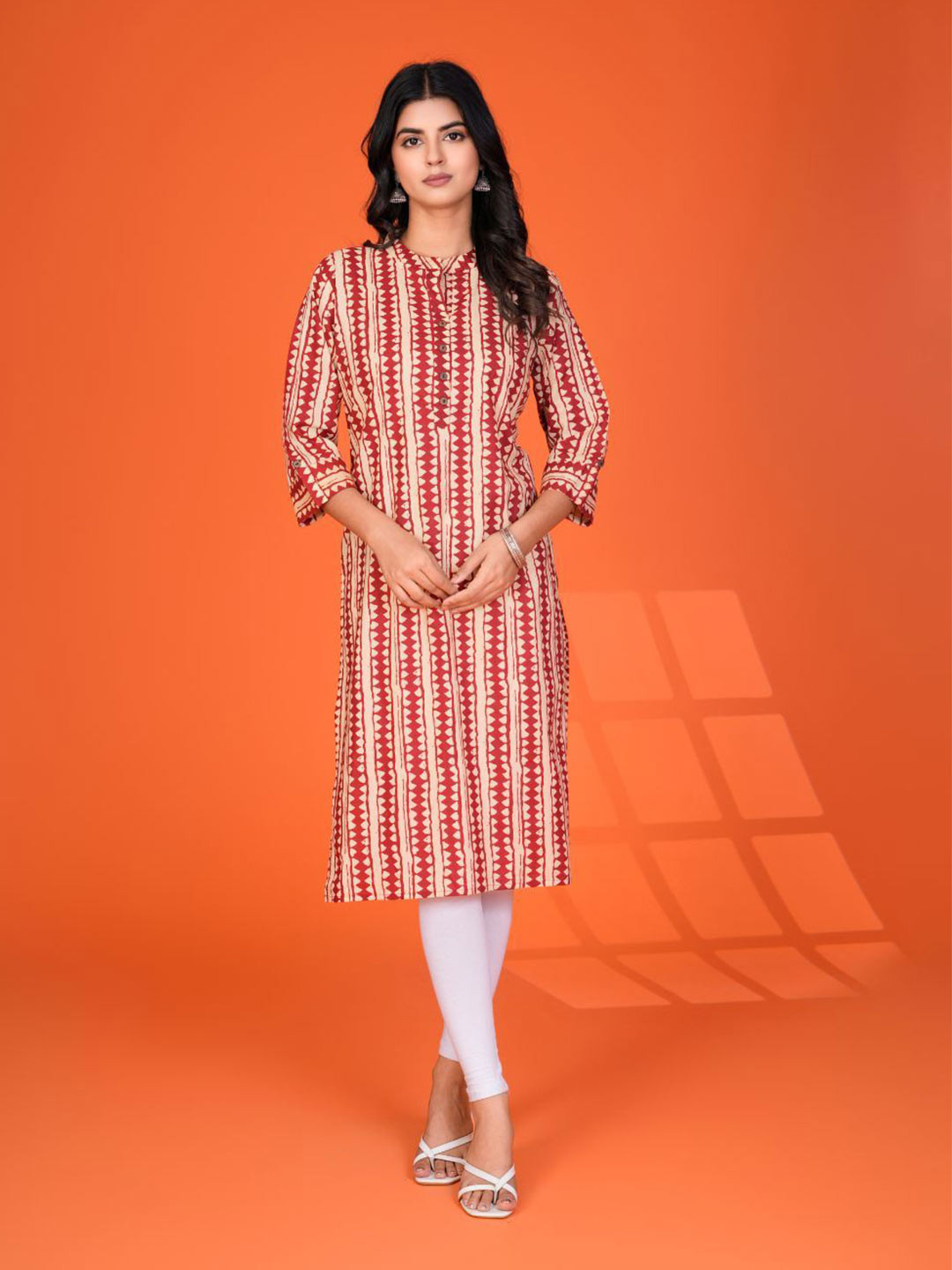Kaftanize Women Tribal Printed Block Print Cotton Kurta