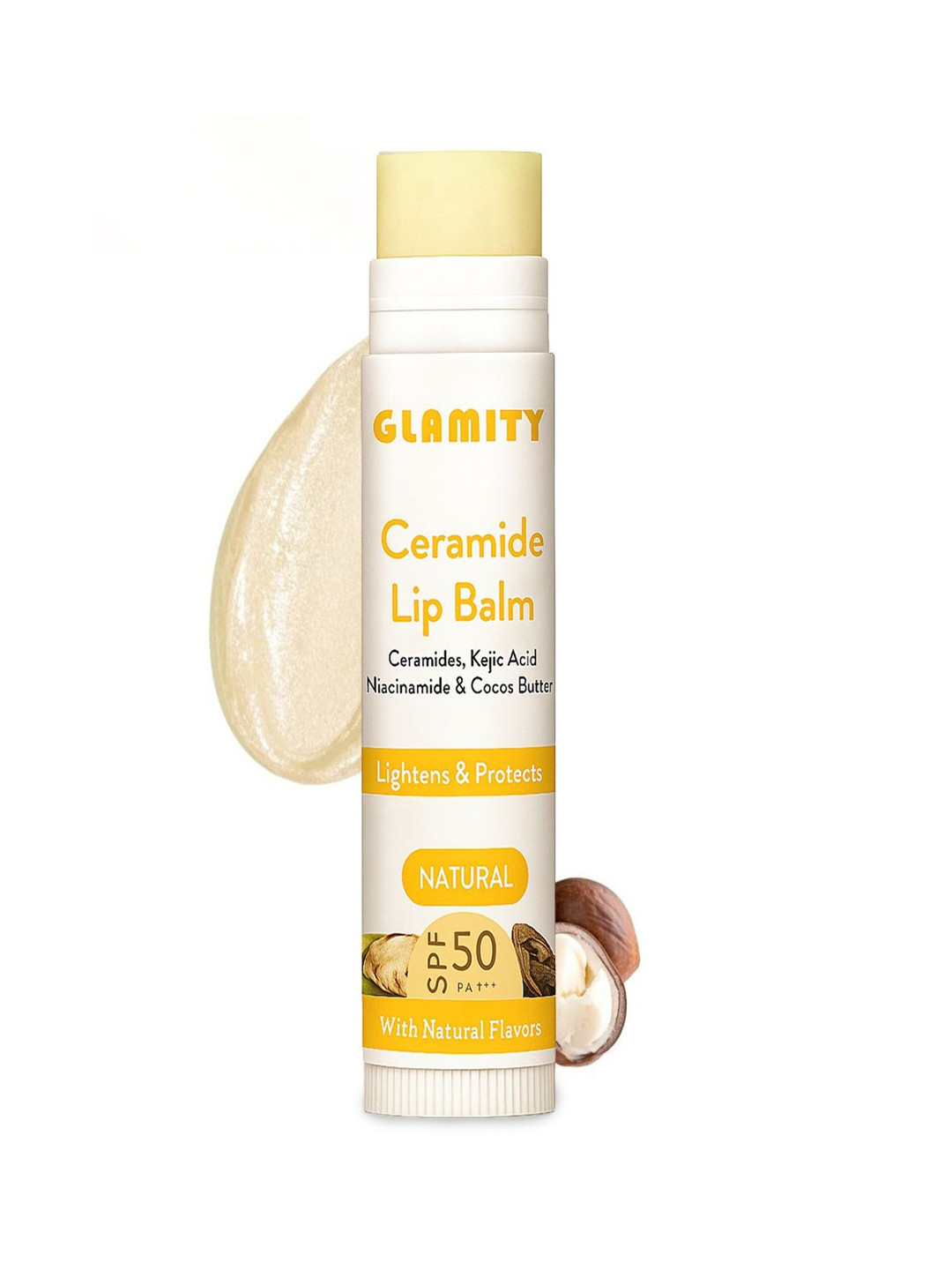 GLAMITY Ceramide Lip Balm With SPF50 PA+++ With Kojic Acid - 5 g