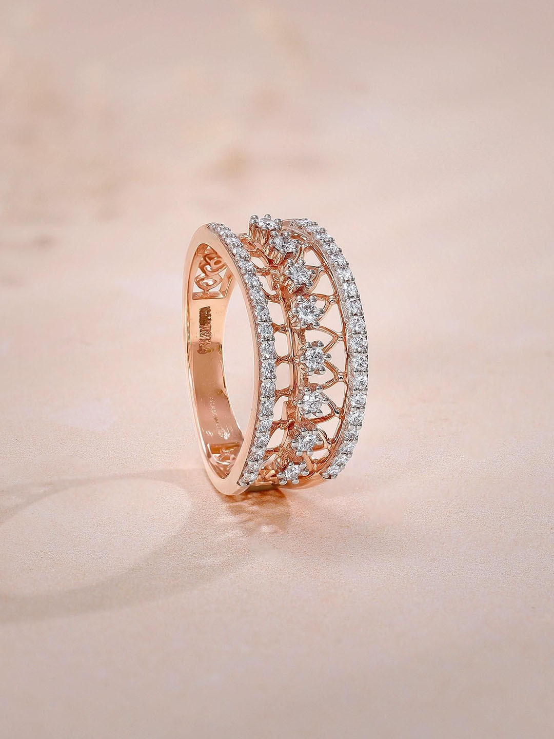 GIVA 14KT Ring Diamond-3.736 gms