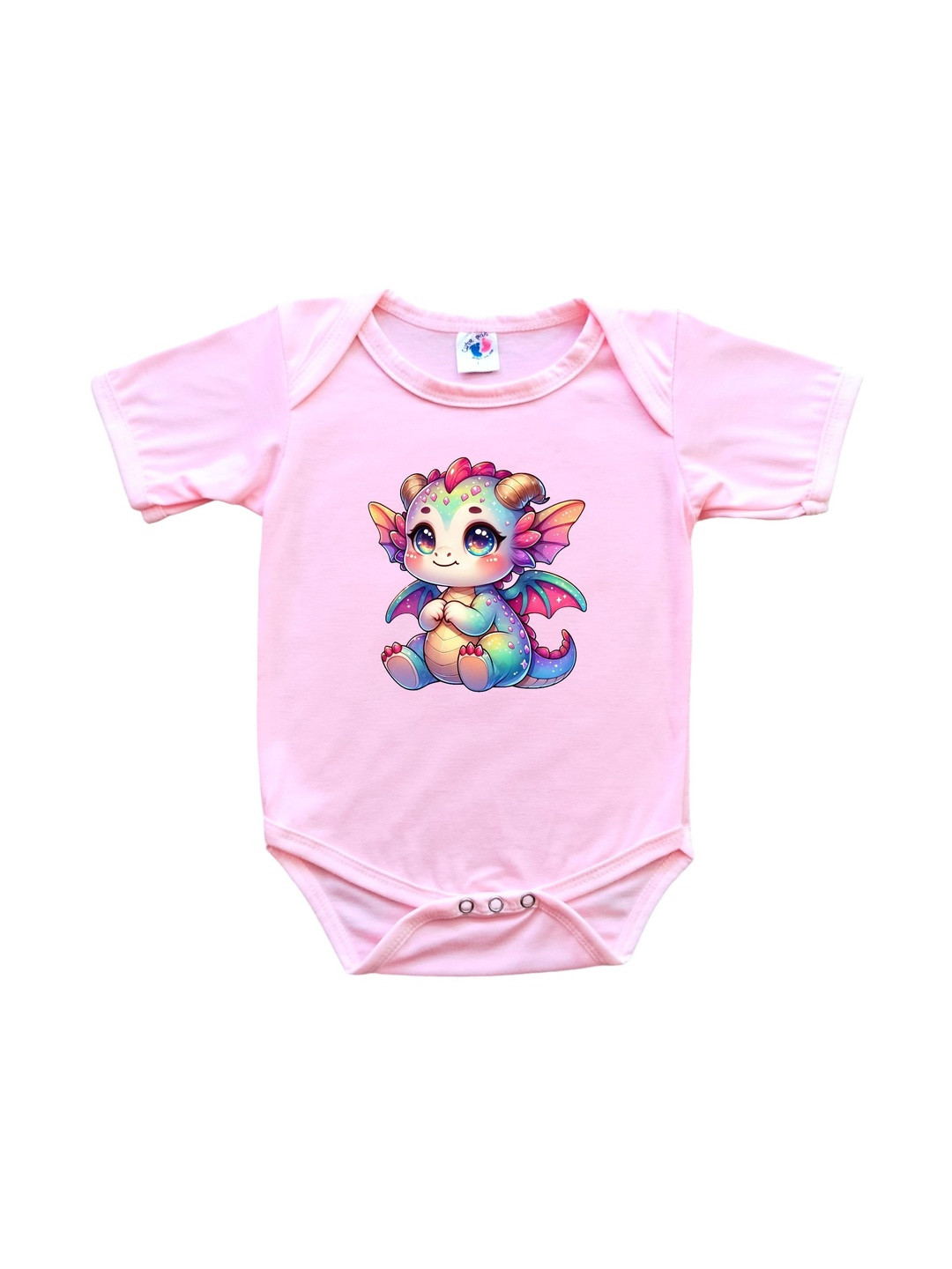 Cute Pals Unisex Cute Pals Animal Cartoon Printed Envelope Neck Cotton Bodysuit