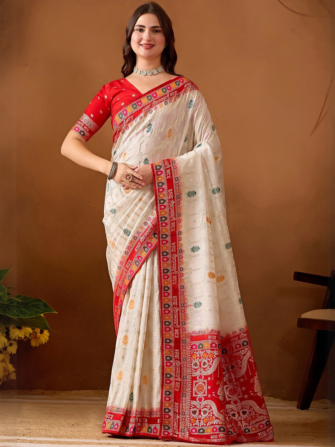 sareyavella Ethnic Motifs Zari Pure Cotton Heavy Work Mysore Silk Saree