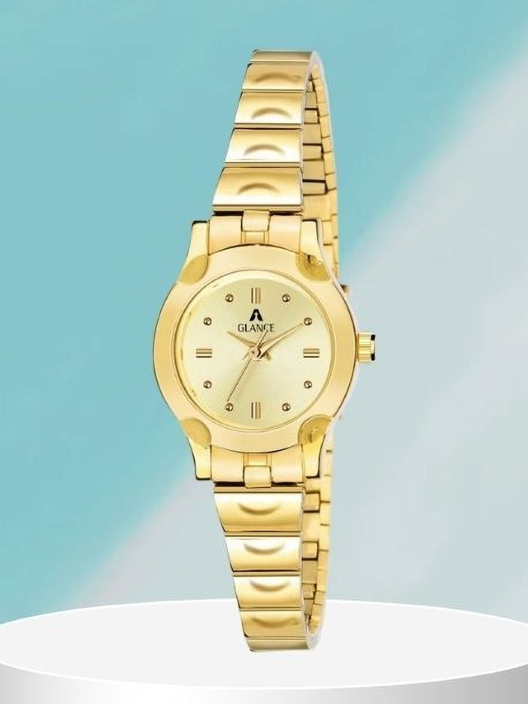 Aglance Women Solid Dial & Metal Straps Analogue Watch New642_8019ym01