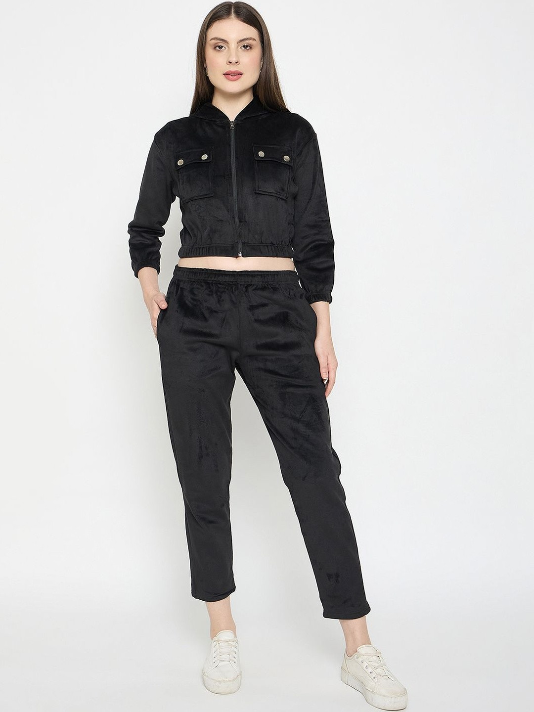 Camey Hooded Long Sleeves Sweatshirt With Joggers