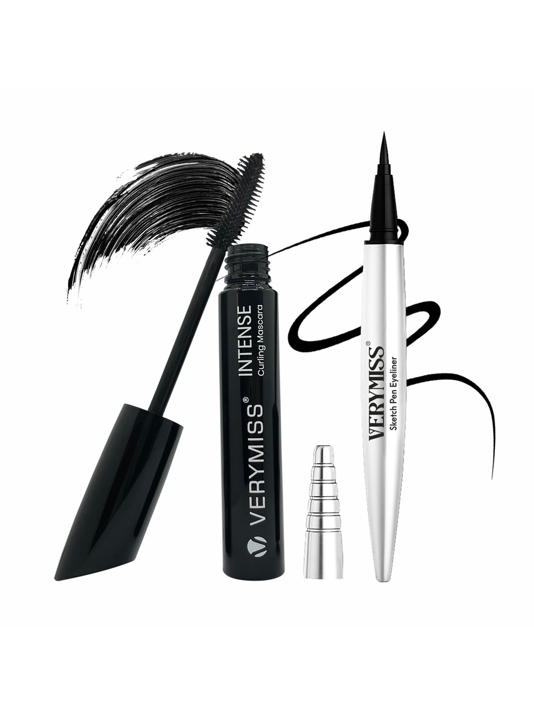 VERYMISS Set Of 2 Waterproof Pen Eyeliner- 1 ml & Mascara- 9 ml
