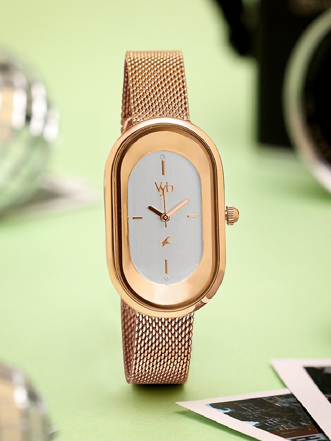 Fastrack Vyb 6.0 Mirage Women Oval Dial Analogue Watch FV60095WM01