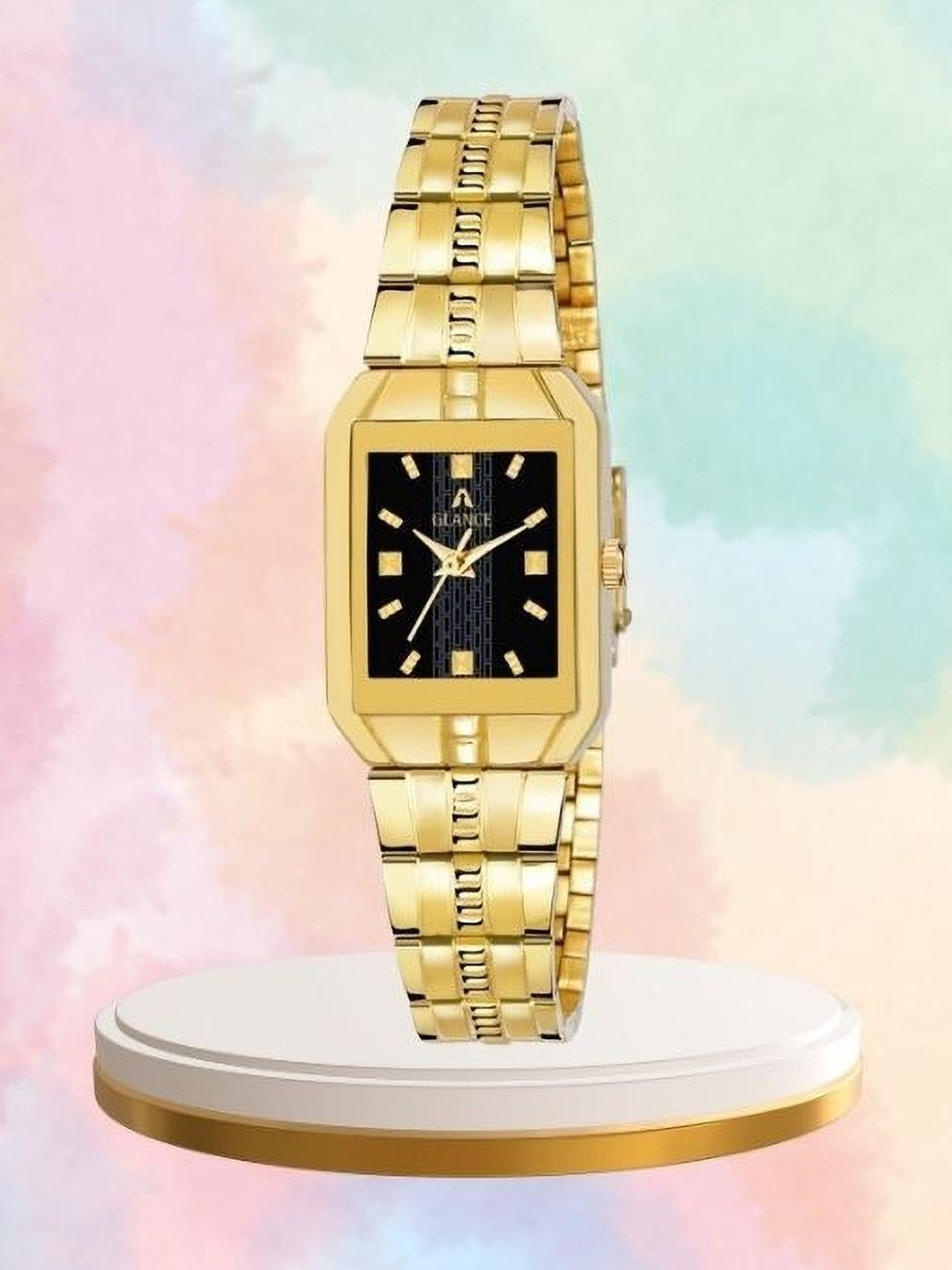 Aglance Women Embellished Dial & Bracelet Style Straps Analogue Watch JK_96779_9151ym02