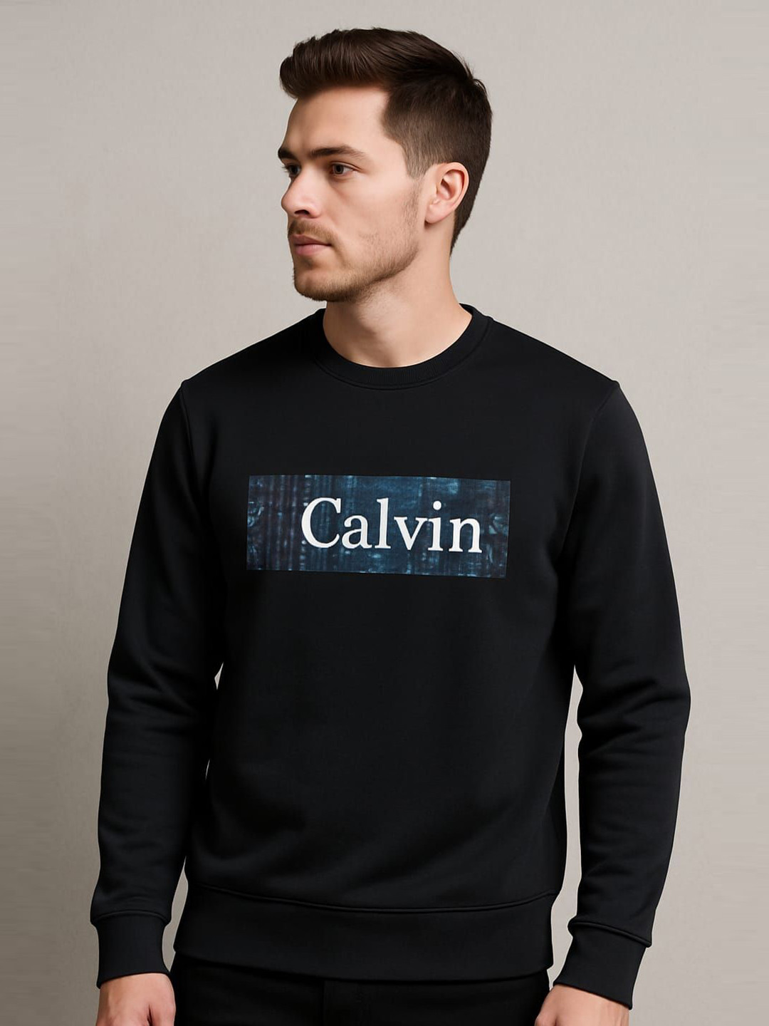 WILD ELEPHANT Men Printed Round Neck Sweatshirt