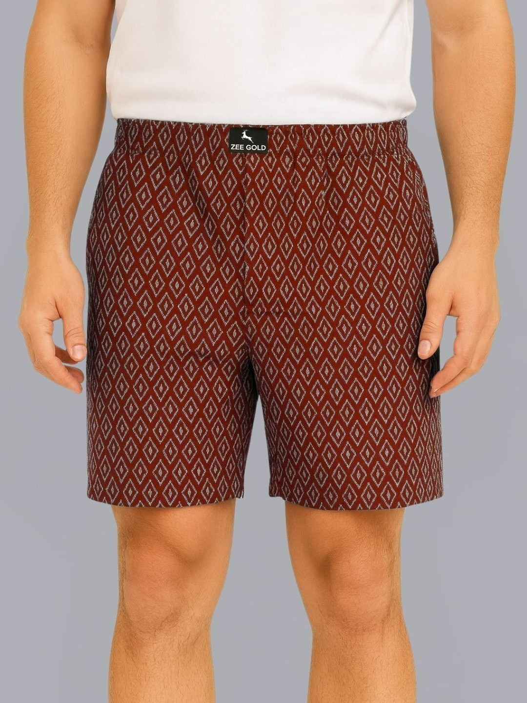 Zee Gold Men Geometric Printed Ultra-Light Cotton Boxers