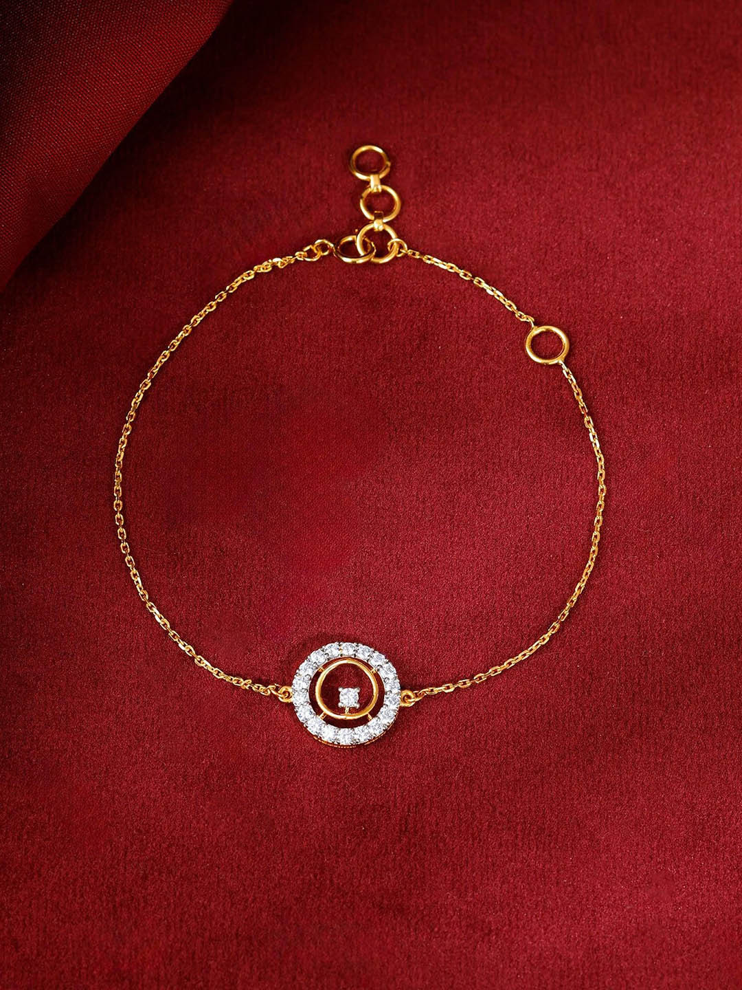 18KT Gold & Lab Grown Diamond Classic Bracelet-2.26 gms