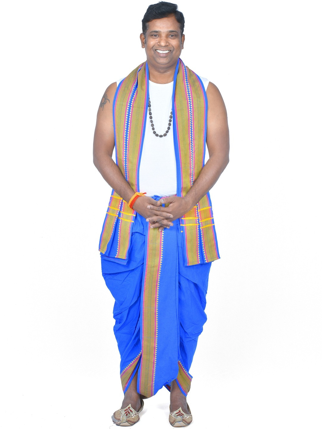 TUNI MANI Men Printed Cotton Dhoti Pants
