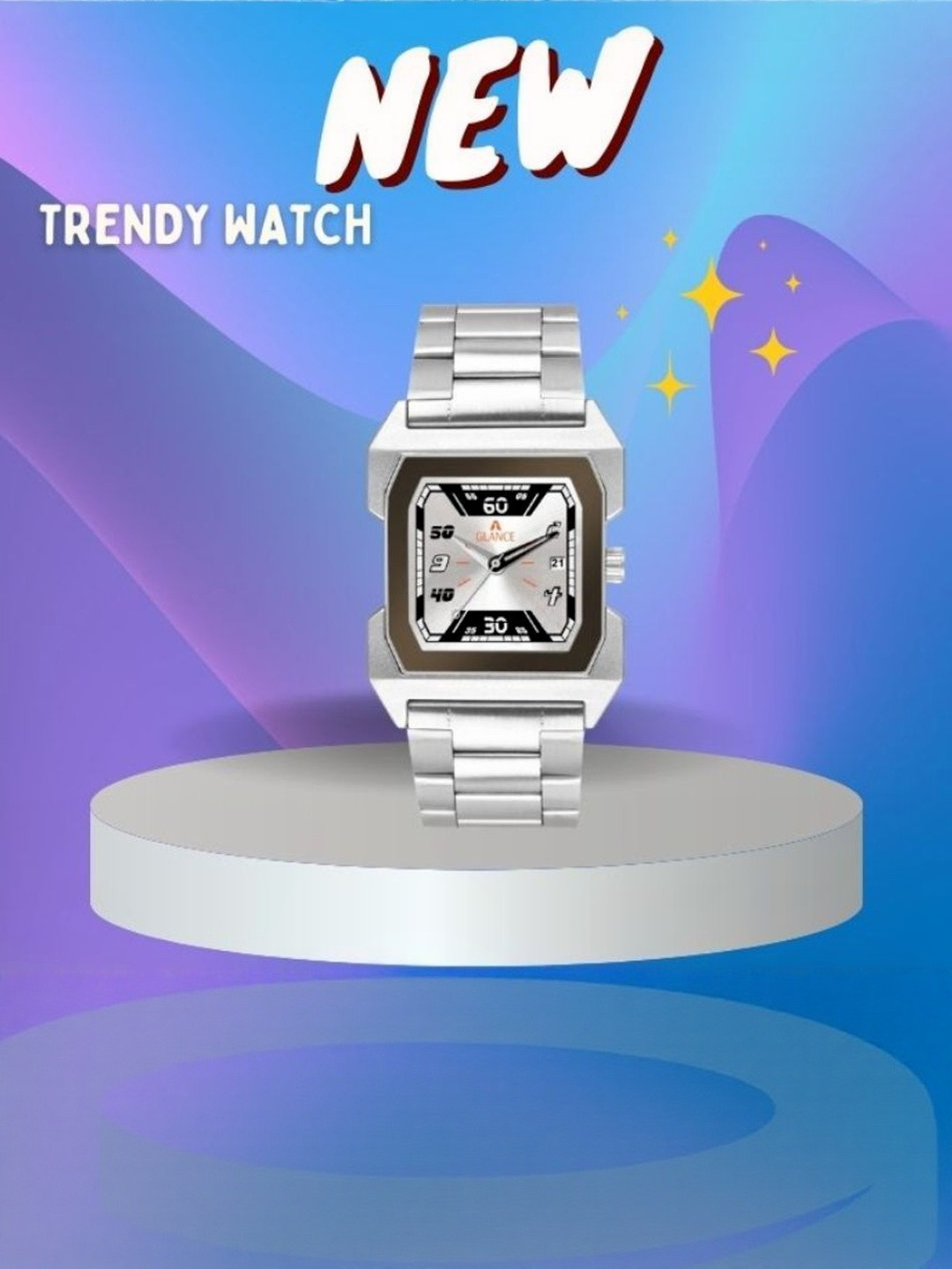 Aglance Unisex Printed Dial & Bracelet Style Straps Analogue Watch New350_AG1574SM01