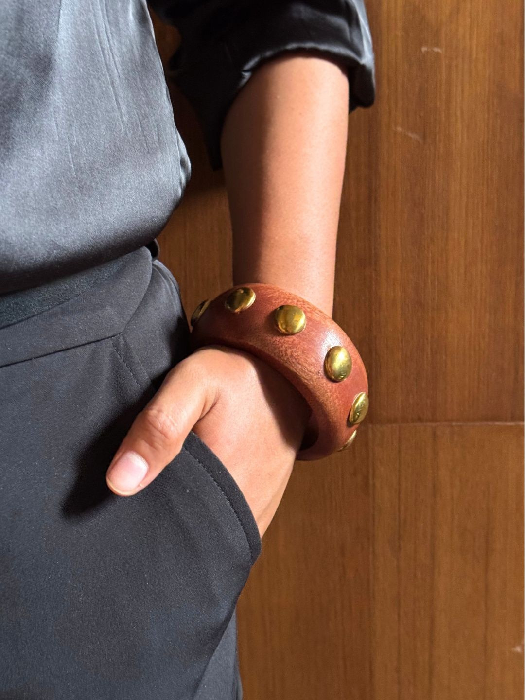 THE NAKHRA STORE Wooden Kada Bangle