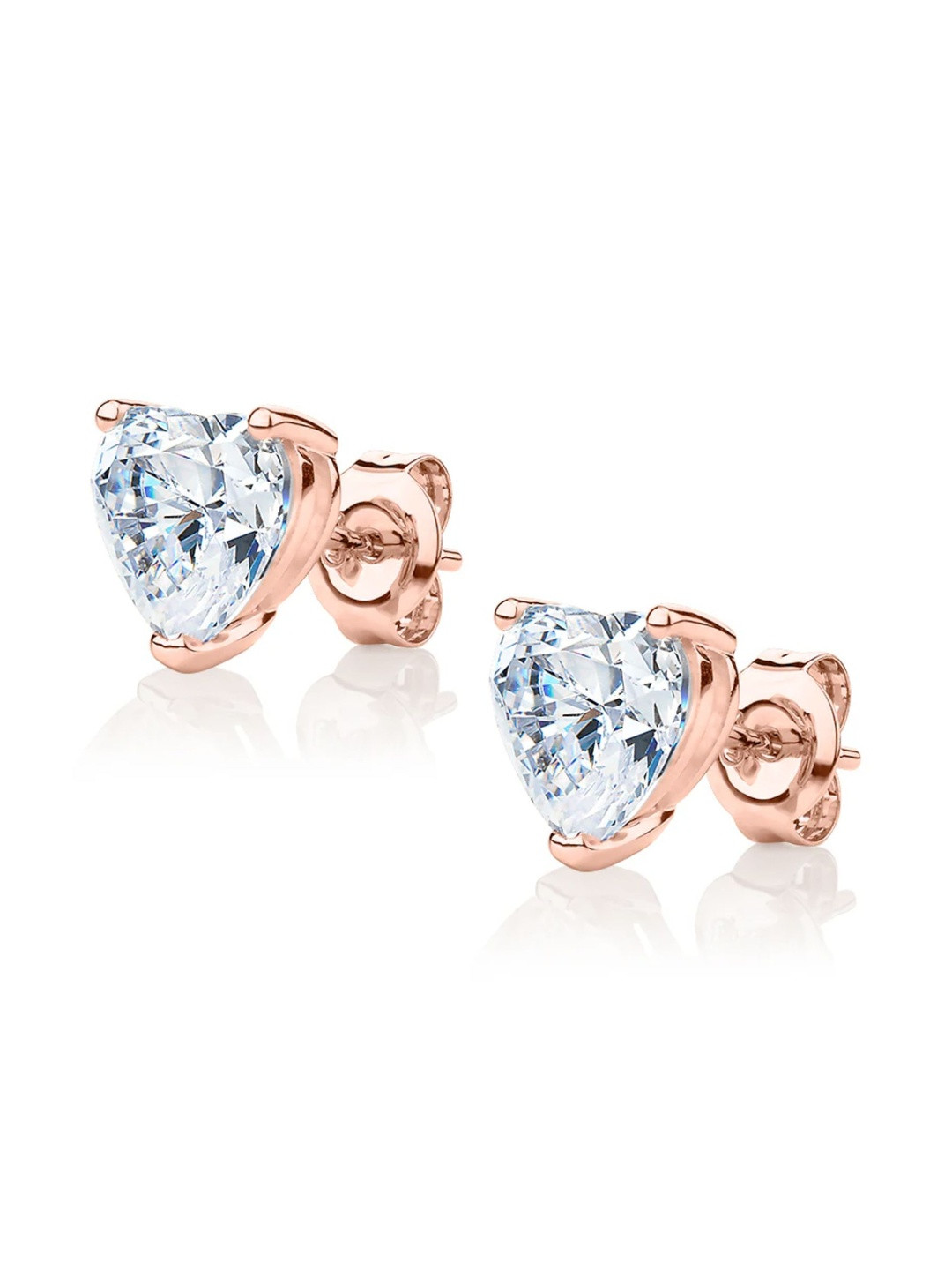 RAGABANDHA DESIGN STUDIO 925 Sterling Silver 22K Rose Gold-Plated Zircon Studded Studs