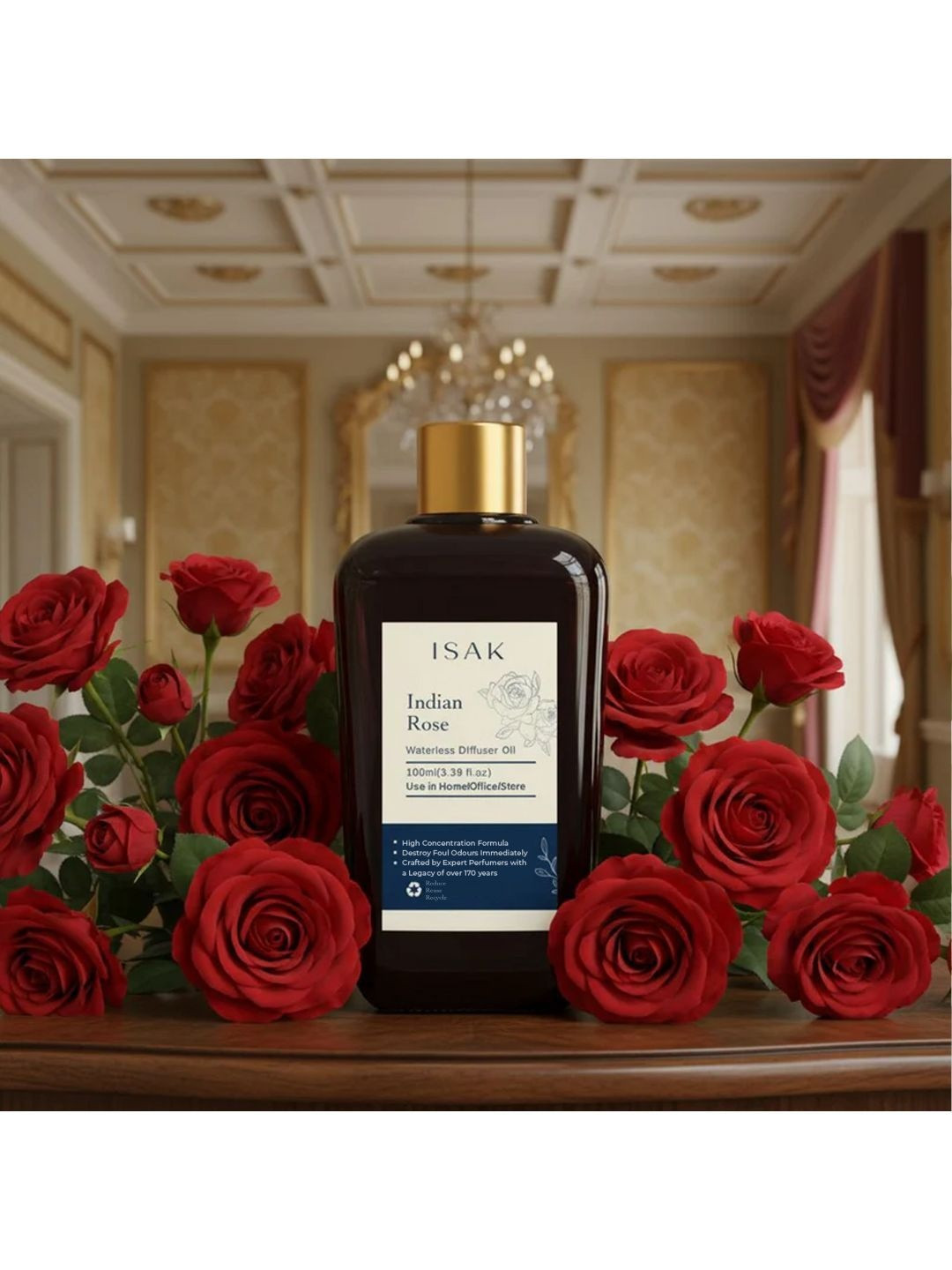 Isak Indian Rose Waterless Diffuser Oil - 100ml