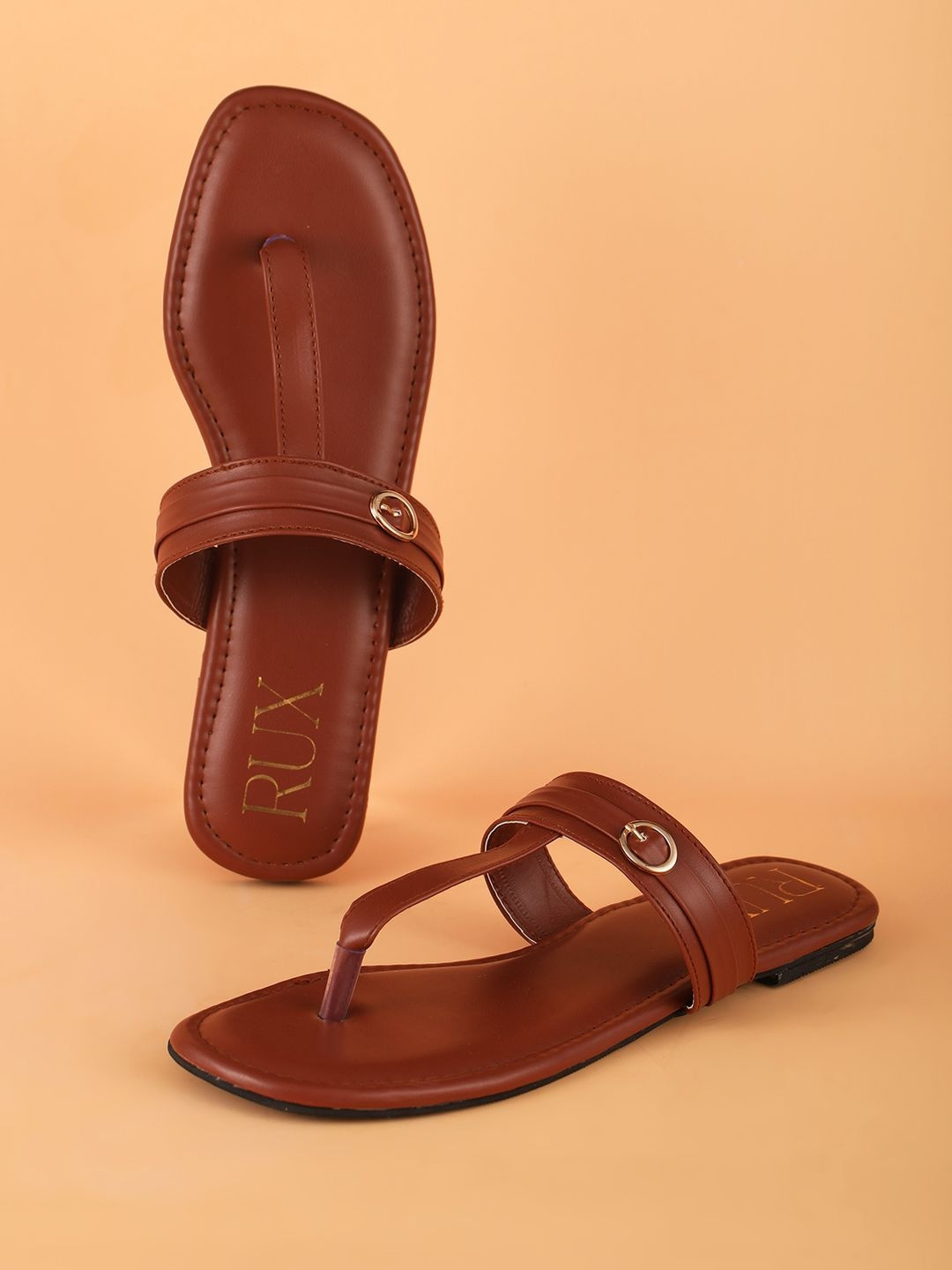RUXBYPAYAL Women No Back Strap Open Toe Flats