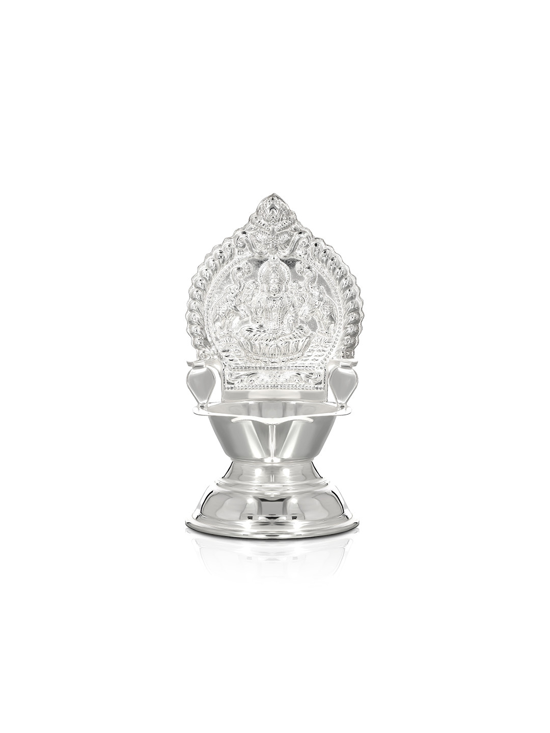 BHIMA Silver-Toned 925 Sterling Silver Ananta Vilakku Diya