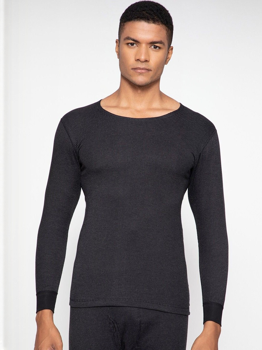 MACHO Men Round-Neck Ribbed Thermal Top