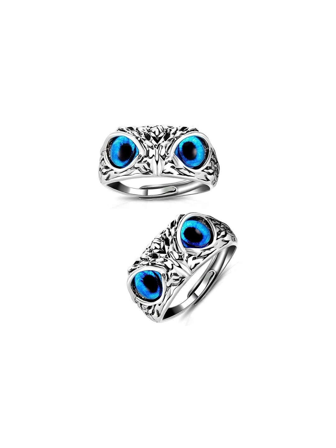 Teeragaj Set Of 2 Owl Eye Finger Ring