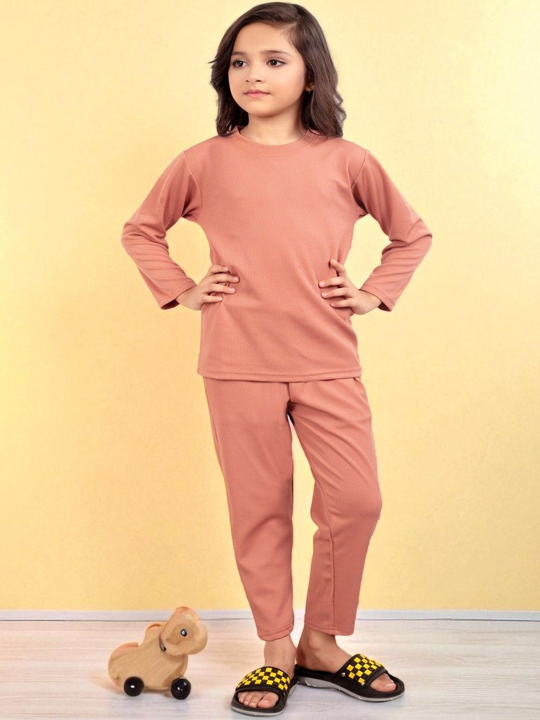 Club96 Girls Pure Cotton T-shirt  & Pyjamas Night suit