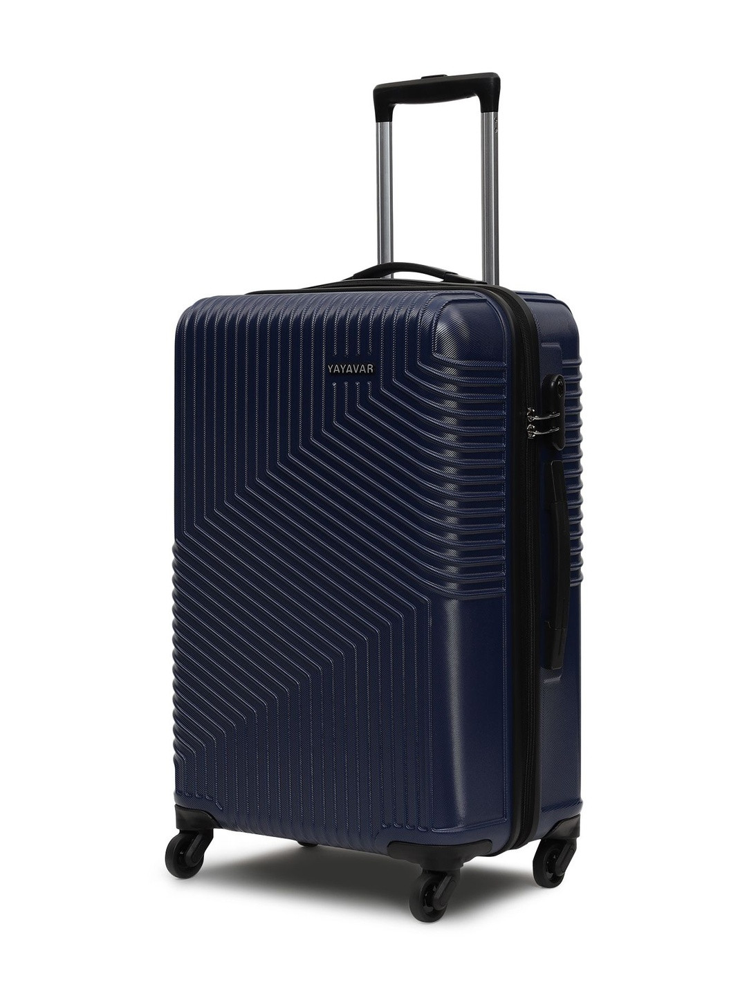 YAYAVAR Cairo Textured Hard-Sided Medium Trolley Bag with Rain Cover