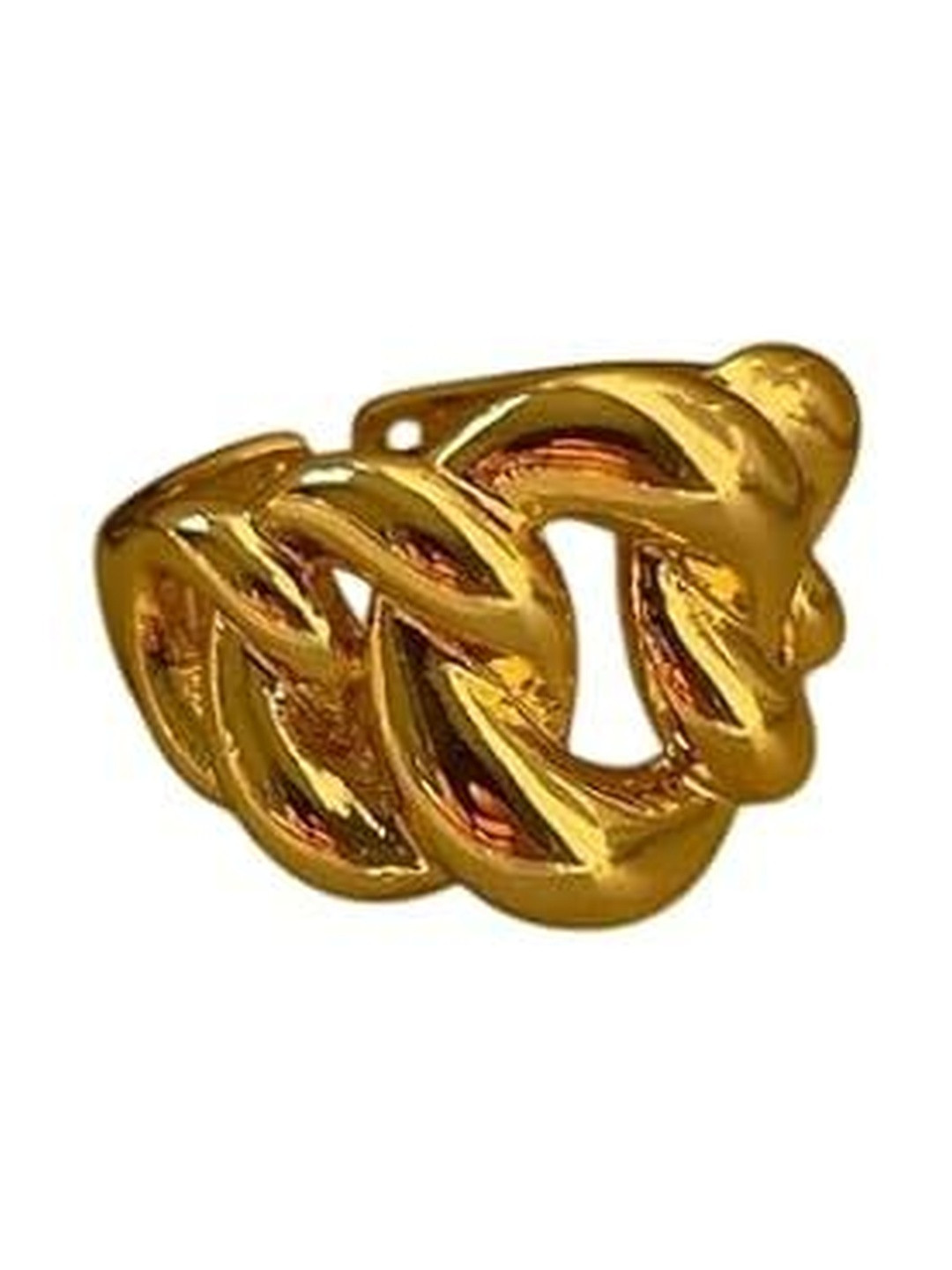 JEWELSMARS Gold-Plated Coil Statement Finger Ring