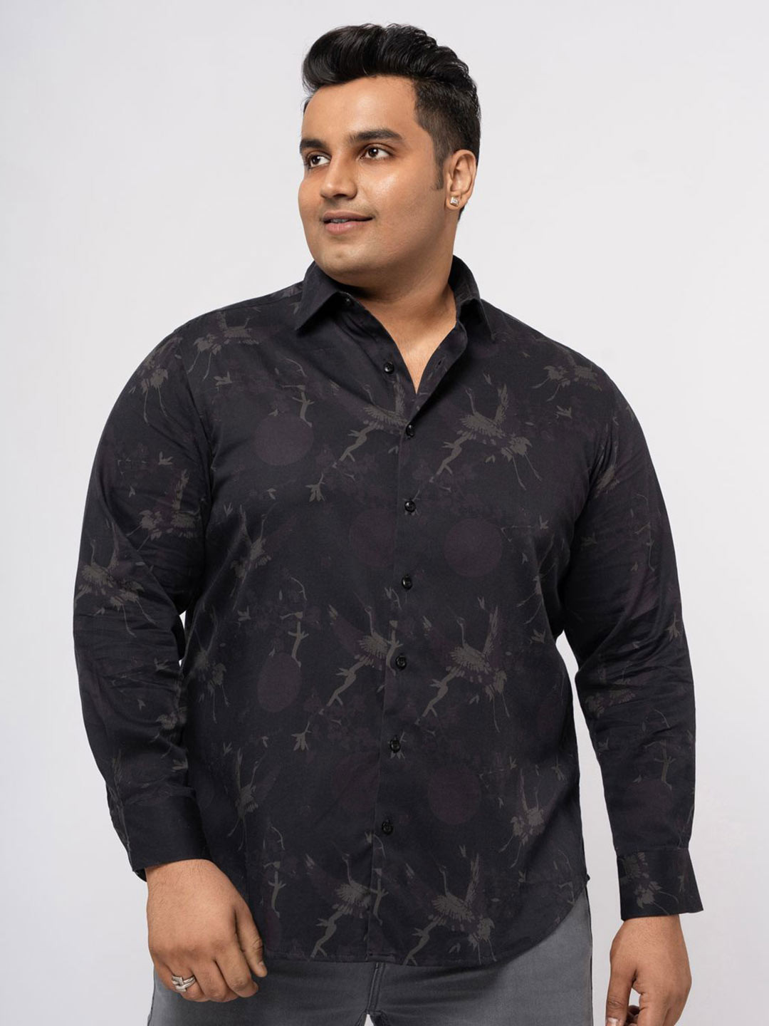 Big Hello - The Plus Life Men India Slim Fit Conversational Printed Cotton Casual Shirt