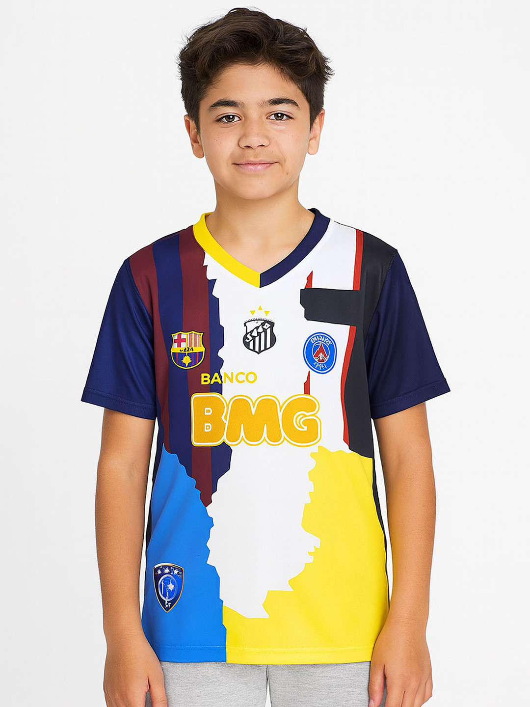 dostitch Boys Typography Printed Round Neck Polyester Dri-FIT T-shirt