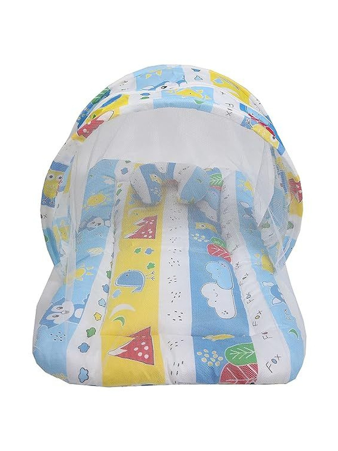 Fareto Infants Kids Printed Pure Cotton Foldable Baby Bed Set With Mosquito Net