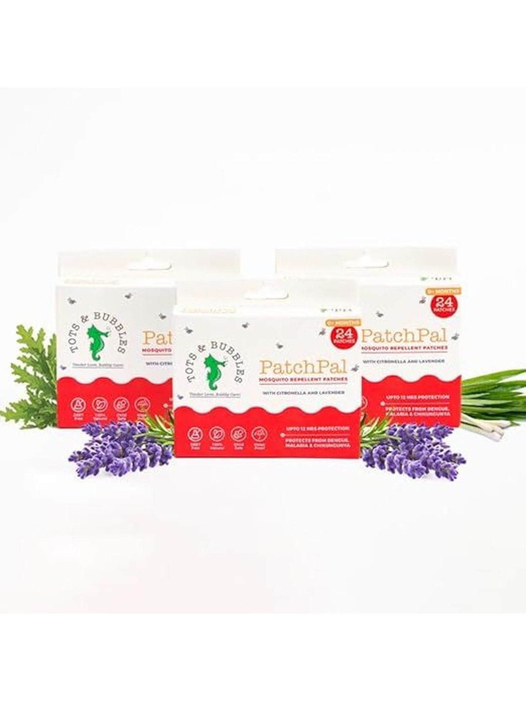 Tots & Bubbles Set Of 3 Mosquito Repellent Patches- 24 Pcs Each