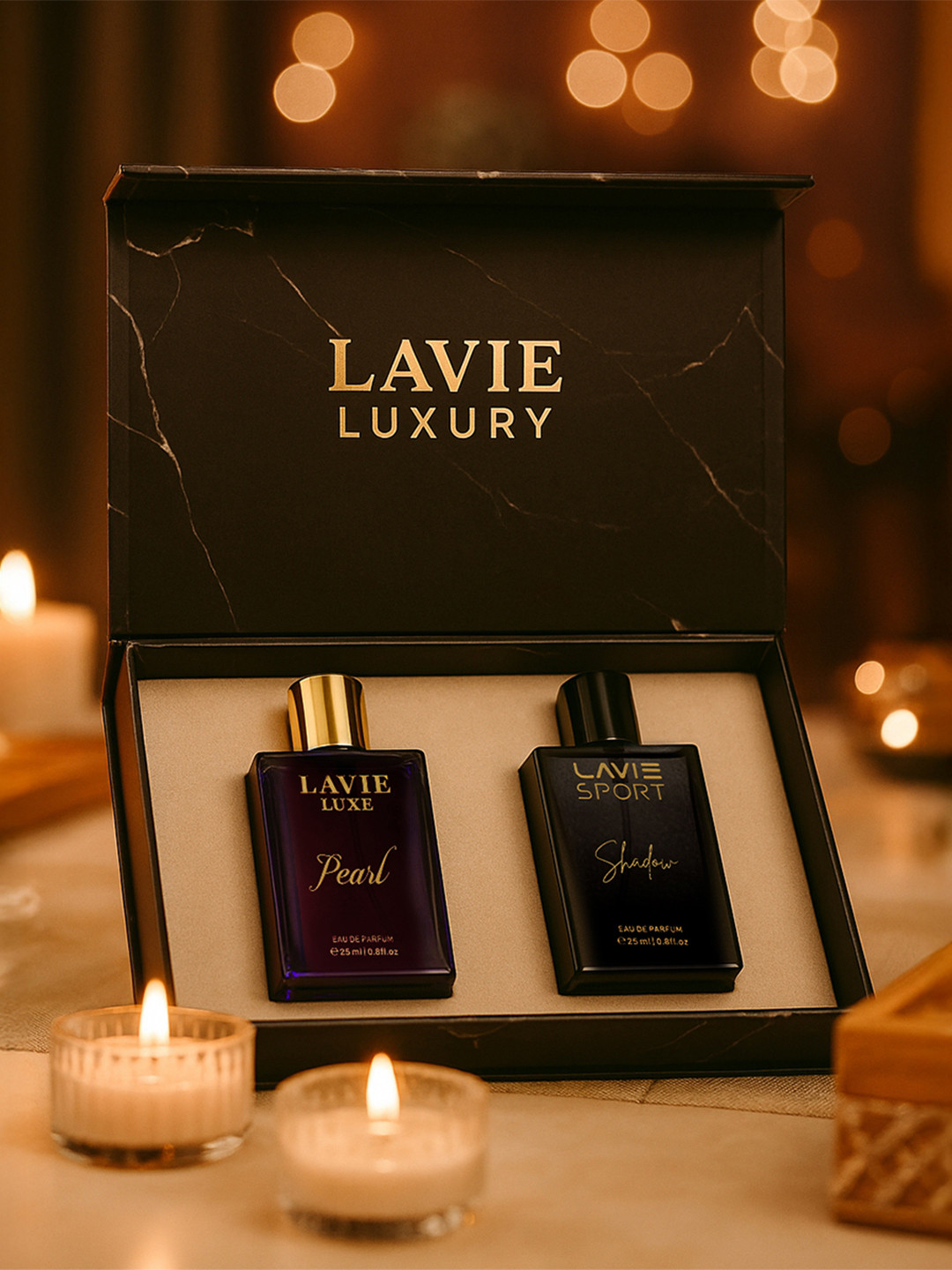 LAVIE LUXE Set Of 2 Shadow & Pearl Long Lasting Eau De Parfum  - 25 ml Each