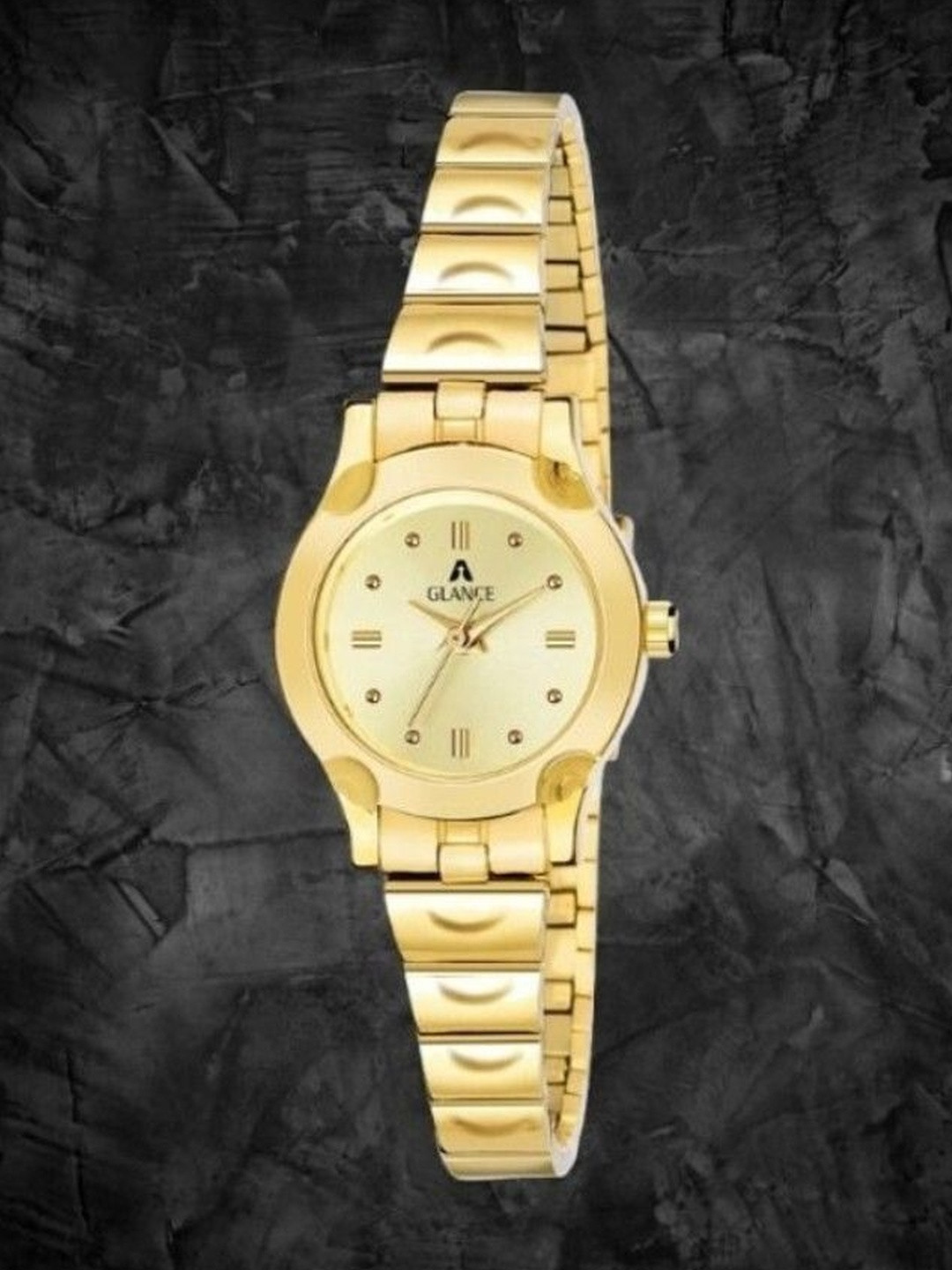 Aglance Women Solid Dial & Metal Straps Analogue Watch JK_126611_8019ym01