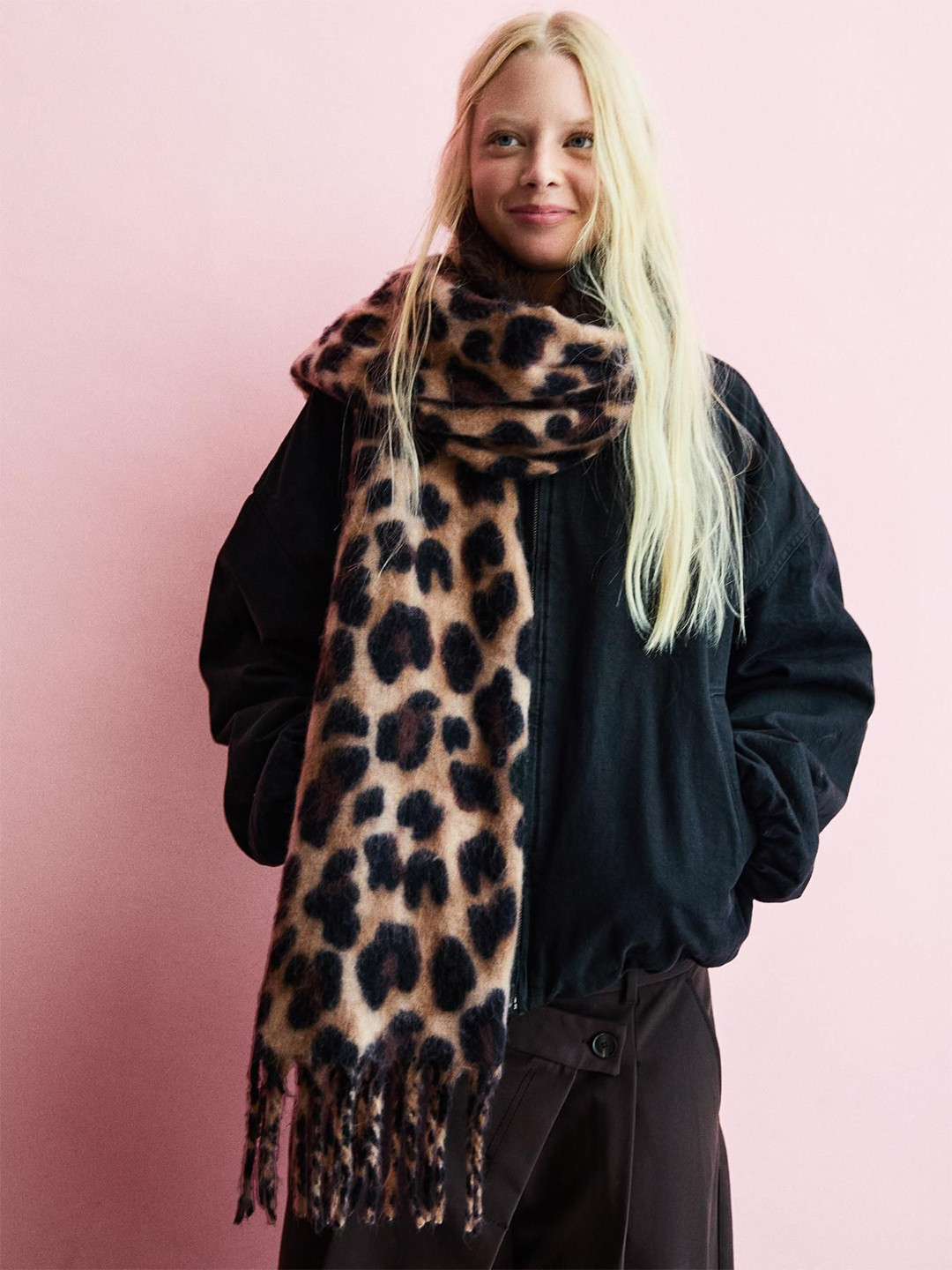 Bershka Women Animal print Scarf