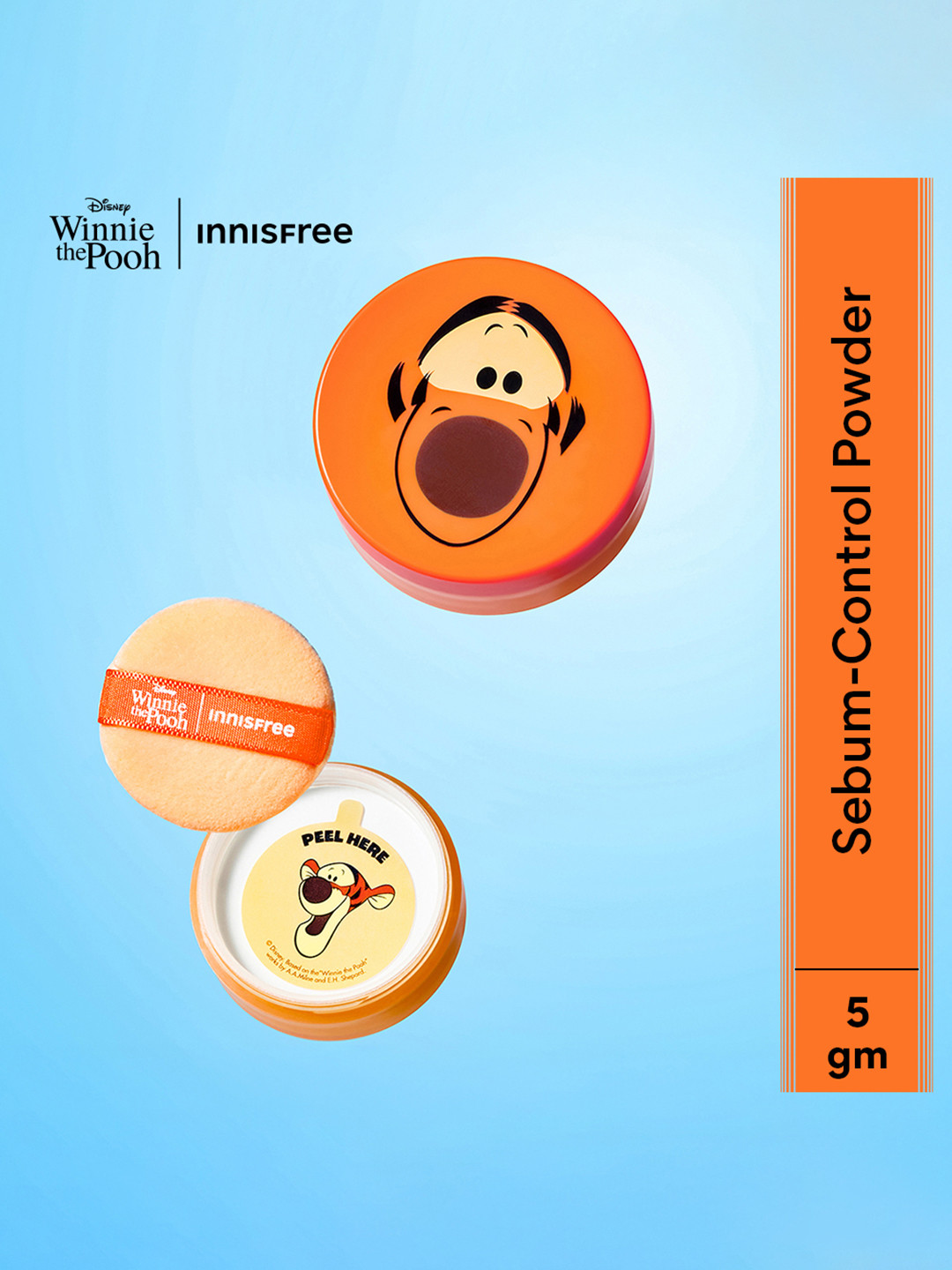 Innisfree Disney Winnie the Pooh Sebum-control Loose Powder 5g with Puff