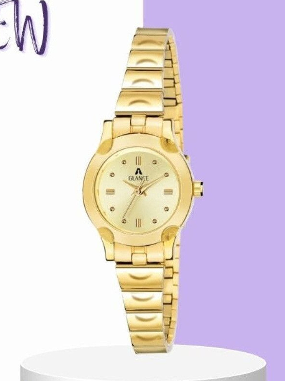 Aglance Women Solid Dial & Metal Straps Analogue Watch AG_L_2New543_8019ym01